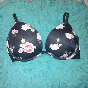 34C Super Push PINK Floral Bra